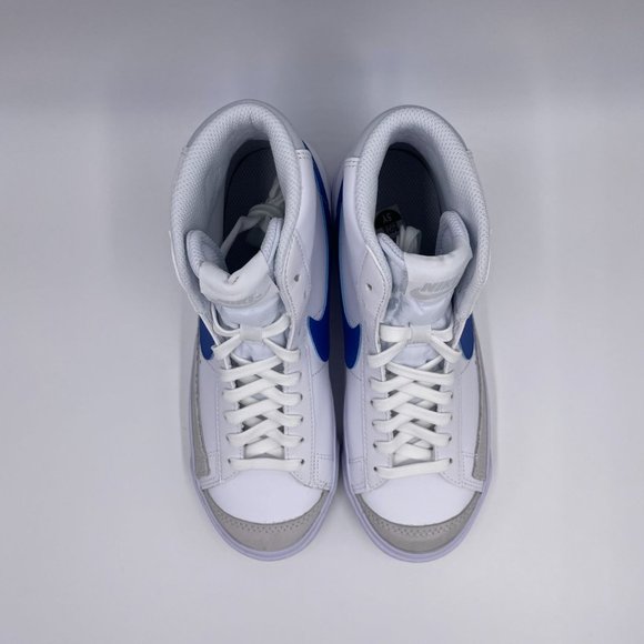 Nike Blazer Mid ' 77 White / Blue Womens Shoes - Picture 5 of 8